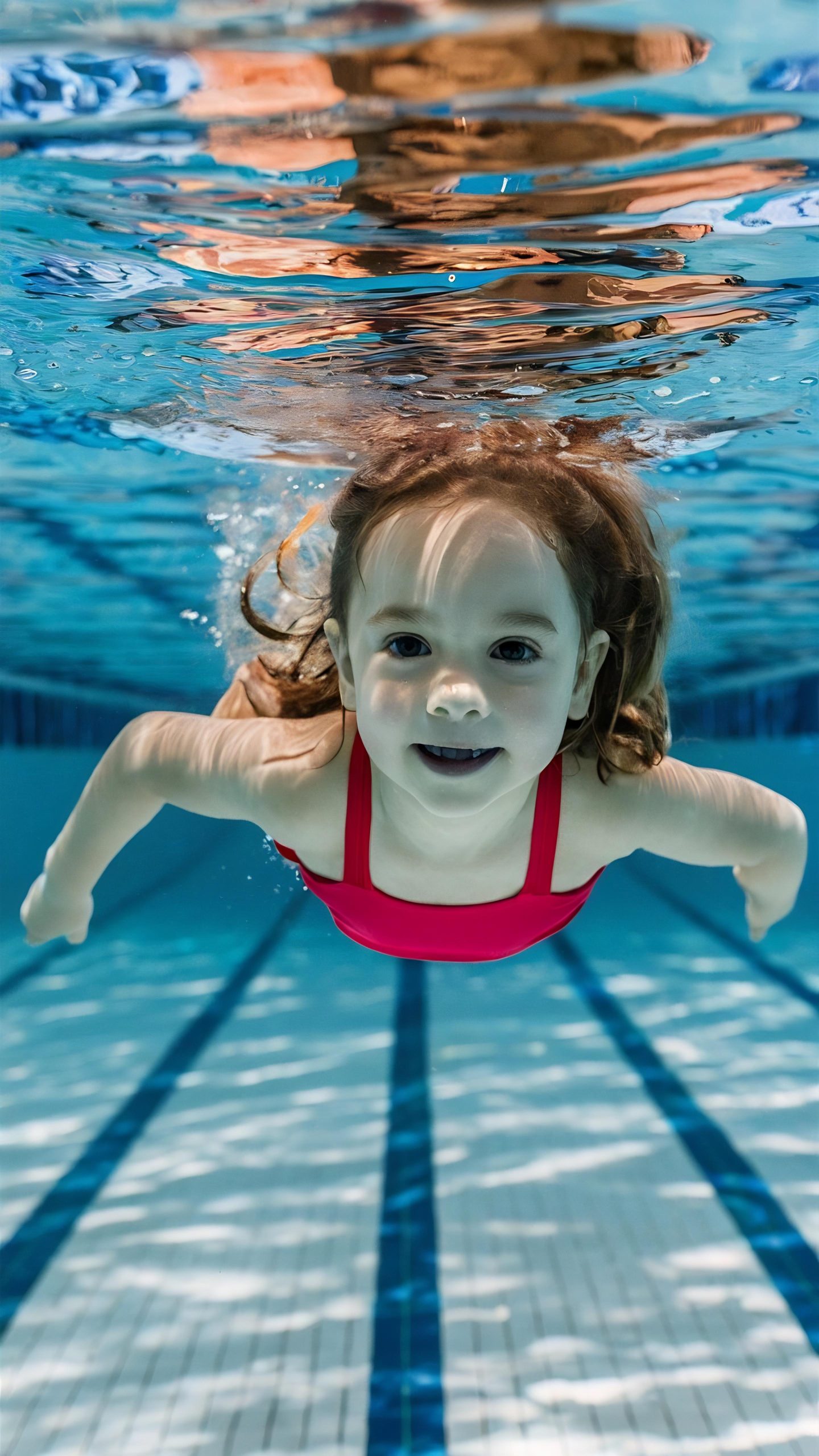 Instruktor Fast Swim uczy dziecko pływać w Aquaparku Fala w Łodzi